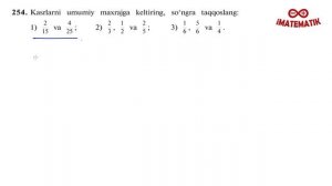 253-254-masala 6-sinf MATEMATIKA javoblari