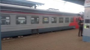 Электропоезд ЭД4М-0168 сообщением "Москва-Казанский вокзал - Шатура", платформа Выхино (МЦД-3)