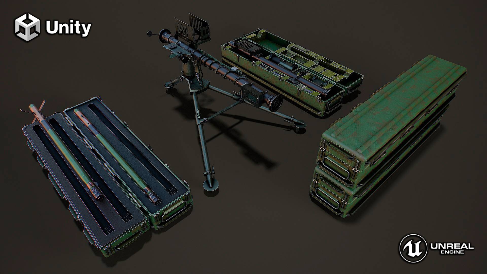 Missile launcher scene 3d  model