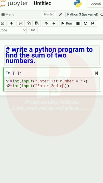 Sum of Two Numbers #youtubeshorts #shortvideo #shorts