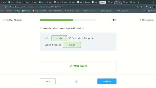 32 The Style Attribute | Introduction to HTML | Sololearn