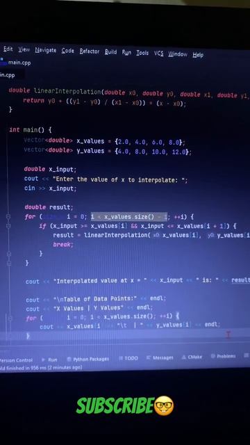 interpolation in c++ IDE dev c++#cppprogramming #codingtime #codinglife