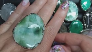 Каменная лавка( кольца в мельхиоре и нейзильбере, распродажа диоптазов 1 часть)