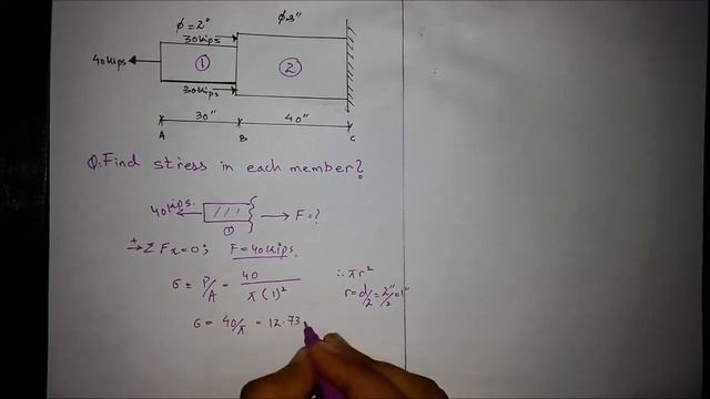 Axial stress in Bars Example Problem смотреть онлайн