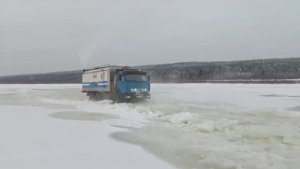 КАМАЗ-Сайгак на обустройстве зимника Олекминск - Якутск