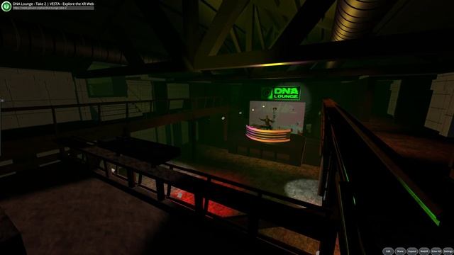 DNA Lounge DMX virtual lighting in WebXR - second floor смотреть онлайн