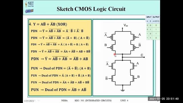 CMOS Logic Circuit Design for XOR and XNOR Gate смотреть онлайн