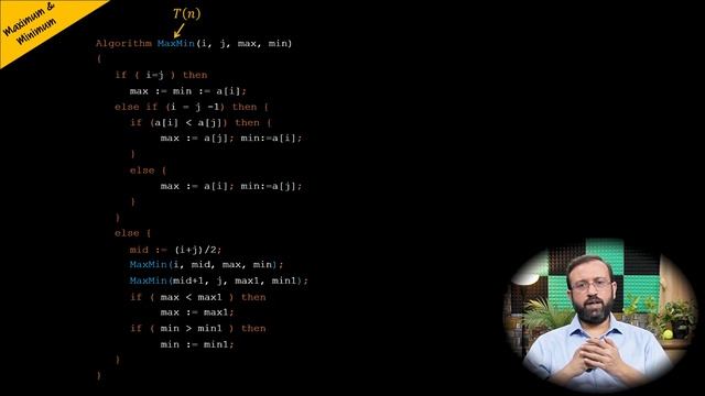 Finding Maximum & Minimum Algorithm - Divide & Conquer | Design & Analysis of Algorithms #algorithm