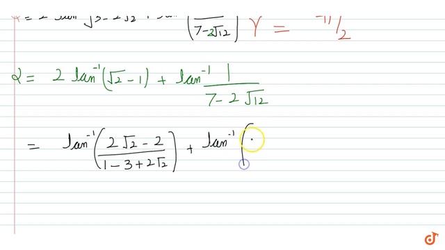 If `alpha=2tan^(- 1)(sqrt(3-2sqrt(2)))+sin^(- 1)(1/(sqrt(6)-sqrt(2))),beta=cot^-1(sqrt3-2)+1/8s... смотреть онлайн
