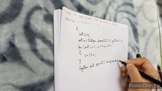 Java code to calculate S=1+2+3+......+n (Series 01)