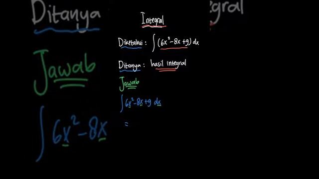 Hasil dari \int (6x^2-8x+9)dx\text{ adalah... | Pendalaman Buku | Kelas 12 | 1 | Matematika