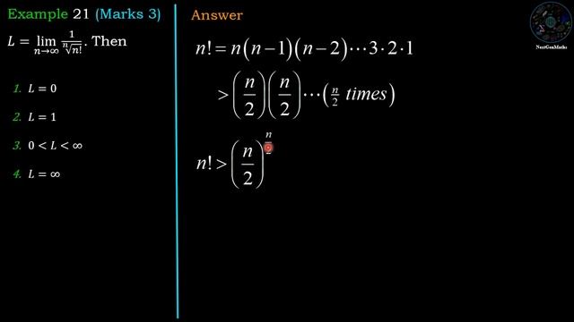 CSIR NET MATHEMATICS June 2017 | Real Analysis | Limit of Function lim (n!)^(1/n) Section B смотреть онлайн