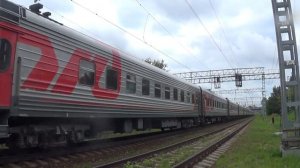 Электровоз ЧС7-101 с пассажирским поездом №16 Волгоград - Москва