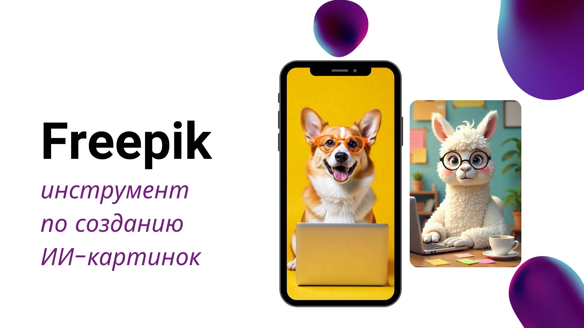 Создание забавных ИИ картинок в сервисе Freepik смотреть онлайн