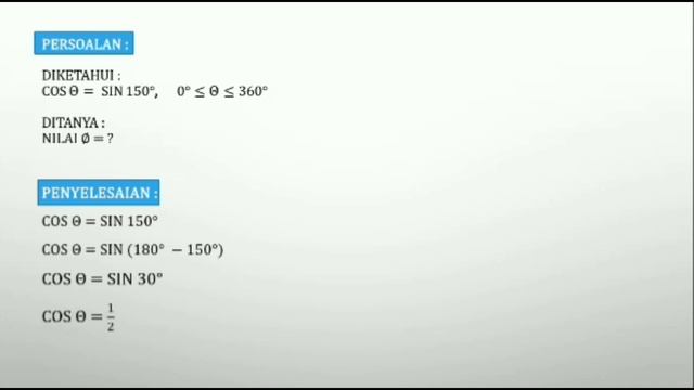 14_Jika 𝐜𝐨𝐬〖𝛉= 𝐬𝐢𝐧〖𝟏𝟓𝟎° 𝐝𝐚𝐧 𝟎°≤𝛉≤𝟑𝟔𝟎°, 𝐧𝐢𝐥𝐚𝐢 𝛉 𝐚𝐝𝐚𝐥𝐚𝐡…..〗 〗 смотреть онлайн