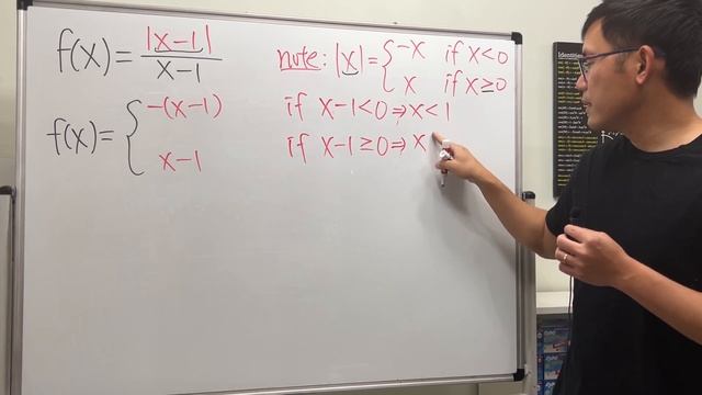 Graphing y=abs(x-1)/(x-1) as a piecewise function смотреть онлайн
