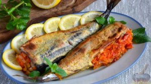 Сочная рыбка с нежным гарниром. СКУМБРИЯ, ФАРШИРОВАННАЯ ОВОЩАМИ