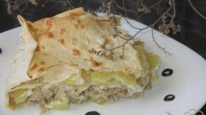 Запеканка в лаваше с фаршем