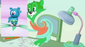 Cat Leopold and Gummy Bear Talking голубой эффект Вращение