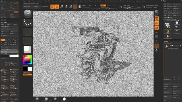 007 ZBrush BPR Filter Noise Setup (720p)