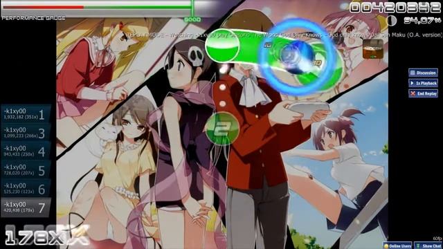 osu! - Kami Nomi zo Shiru Sekai - God only knows Dai San Maku [Insane] +Hidden смотреть онлайн