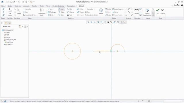 Creo Beginners Tutorial 3 | Arc | Ellipse| Spline смотреть онлайн