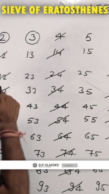SIEVE OF ERATOSTHENES #shorts #numbersystem #class10 #maths #mathshorts #tricks #dpclasses #dpsir
