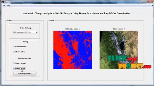 Automatic Change Analysis in Satellite Images Using Binary Descriptors and Lloyd–Max Quantization