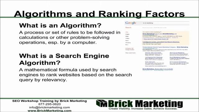 Search Algorithms and Ranking Factors