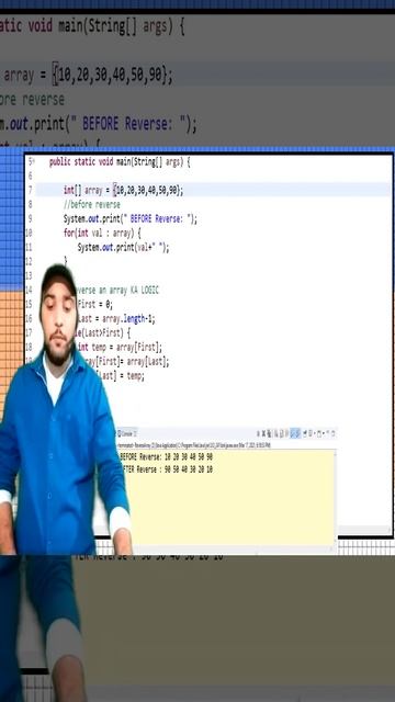 Reverse an Array Programe in Java | Array Challenge 2 - by Coding Wallah