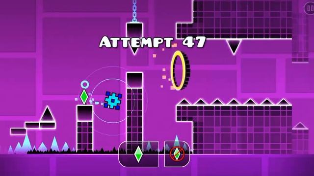 Прохожу 7 уровень с кристаликом в игре Геометрия Деш смотреть онлайн