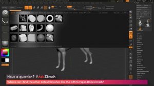 #AskZBrush_ “Where can I find the other default brushes like the IMM Dragon Bone