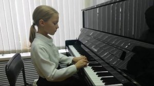 Бричка Алена 7 лет Ю.Абелев "В степи"  фортепиано