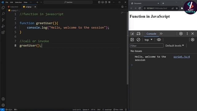#25 Function in JavaScript | Parameter vs Argument | Function in JavaScript in Hindi | JavaScript