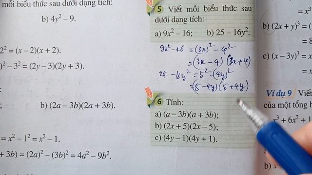 SGK Toán lớp 8 - Cánh Diều. Bài 3- Hằng đẳng thức đáng nhớ. смотреть онлайн