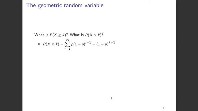 Geometric Random Variable and Geometric Distribution
