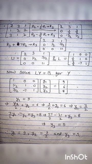 Solve a System of Linear Equations Using LU Decomposition, Linear Algebra for B.Sc./M.Sc./UPSC/UPPC