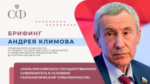 Роль российского государственного суверенитета в условиях геополитической турбулентности