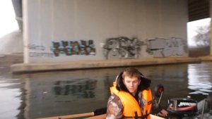 Фанерная лодка картоп 3.14Z10.10.14 и лед.