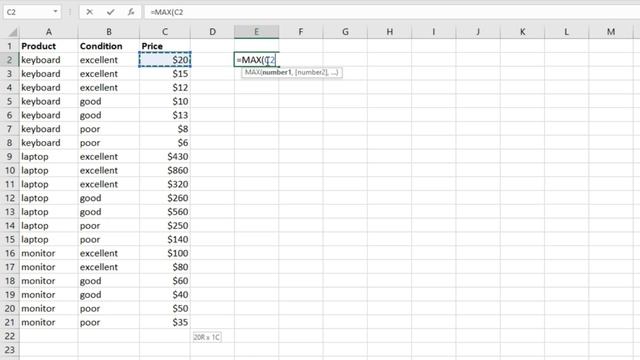 How to use the MAX AND MIN functions in Excel – 1 Minute Tutorial смотреть онлайн