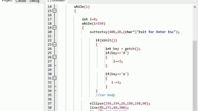 Create Car use #Cpp & Move it with keyboard keys | #Cppgraphic project | #Codestudio