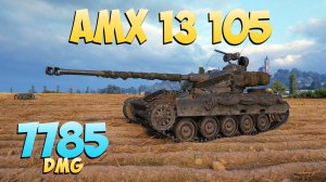 AMX 13 105 - 7 Фрагов 7.7K Урона - Эластичный! - Мир Танков