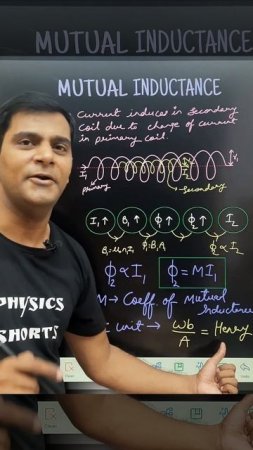 Expression of Mutual Inductance in Terms of Rate of Change in Current @PhysicsShortsByVirendra