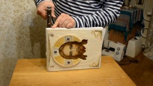 9. Закрепление бисерного оклада на иконе.