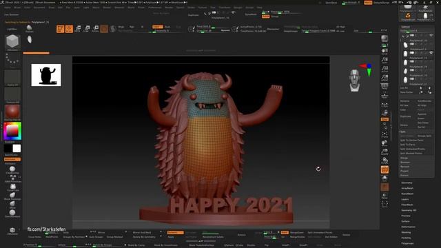 Nano mesh Basic tutorial in ZBRUSH _FUR CREATION TECHNIQUES (720p)