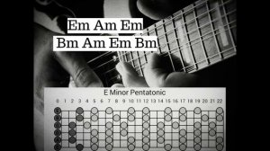 Slow Blues Shuffle Guitar Backing Track in Em