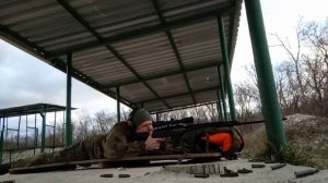 Стрельба из КО Тигр на 300 м. по гонгу 25см