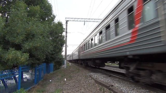 Электровоз ЭП1М-640 с поездом №360 Калининград — Адлер смотреть онлайн