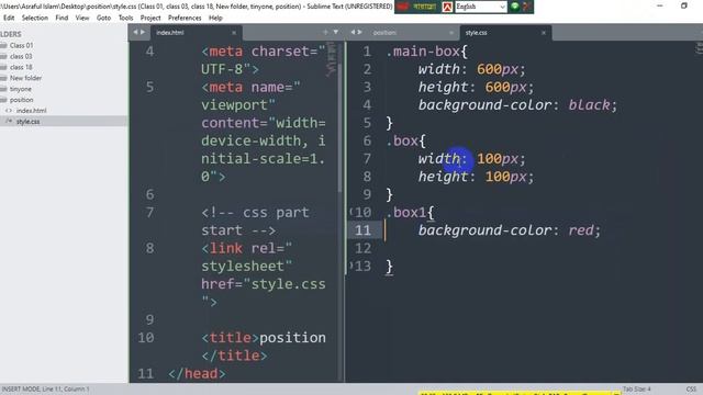 CSS Position Full Class Video | Static, Relative, Absolute, Sticky, Fixed position