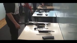 Сборка разборка оружия. 19сек разборка, 22 сборка